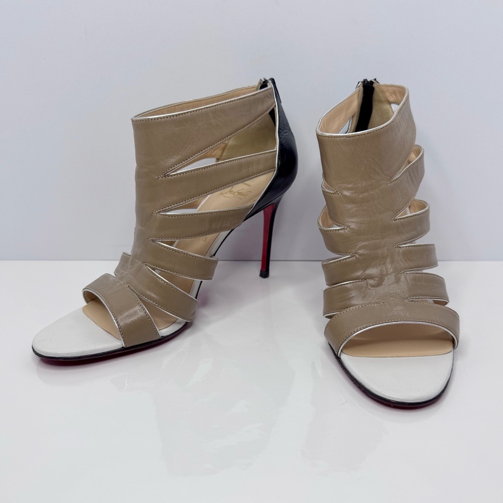 Christian Louboutin ‘Beauty K’ Leather Cage Heeled Sandals